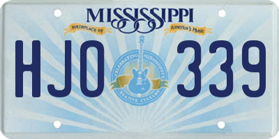 MS license plate HJO339
