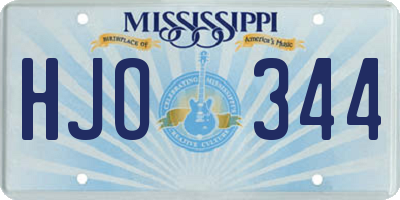 MS license plate HJO344