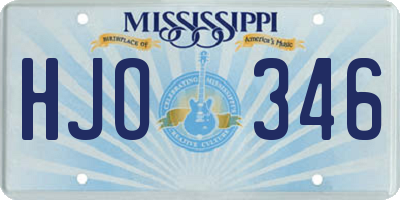 MS license plate HJO346