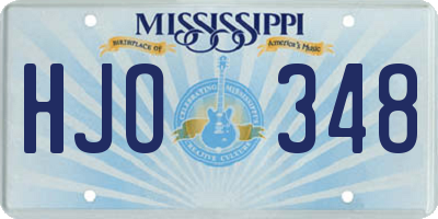 MS license plate HJO348