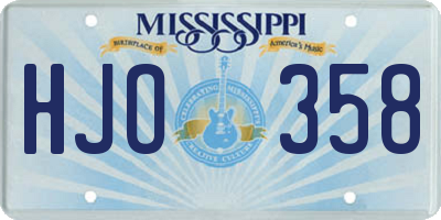 MS license plate HJO358