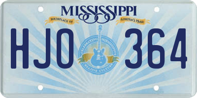 MS license plate HJO364