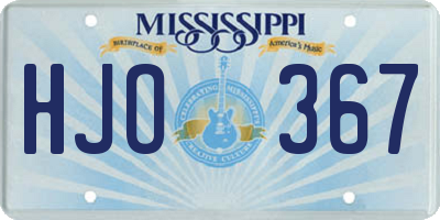 MS license plate HJO367