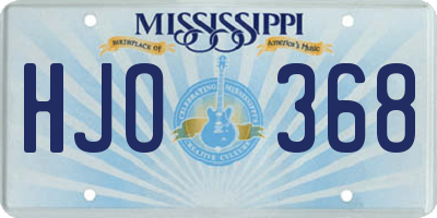 MS license plate HJO368