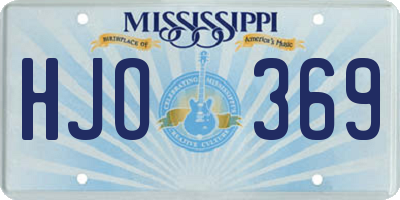 MS license plate HJO369