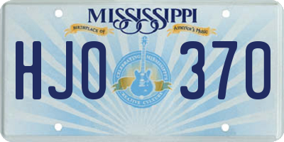 MS license plate HJO370