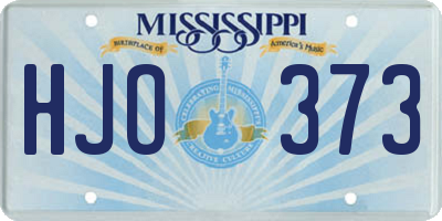 MS license plate HJO373