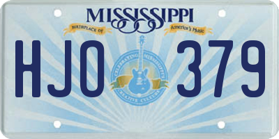 MS license plate HJO379