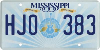 MS license plate HJO383
