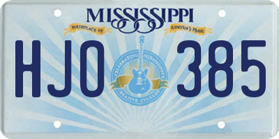 MS license plate HJO385
