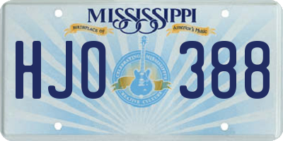 MS license plate HJO388