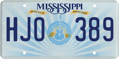 MS license plate HJO389