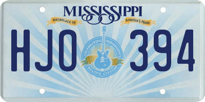 MS license plate HJO394