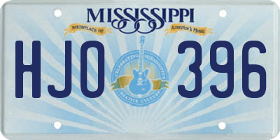 MS license plate HJO396