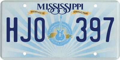 MS license plate HJO397