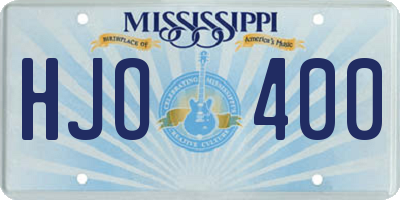 MS license plate HJO400