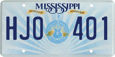 MS license plate HJO401