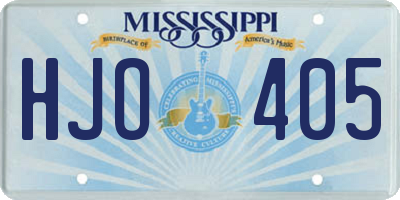 MS license plate HJO405
