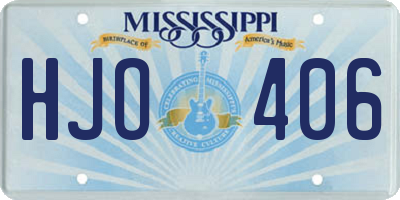 MS license plate HJO406