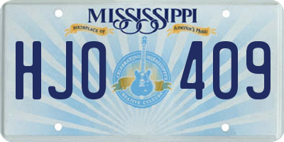 MS license plate HJO409