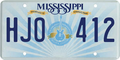 MS license plate HJO412