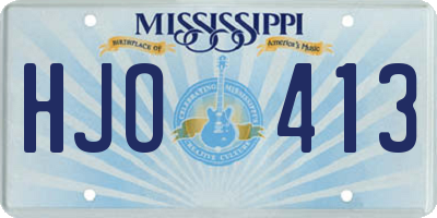 MS license plate HJO413