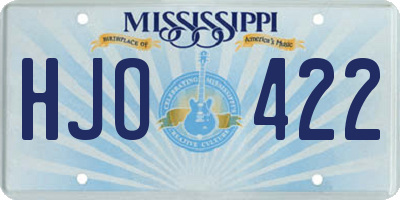 MS license plate HJO422