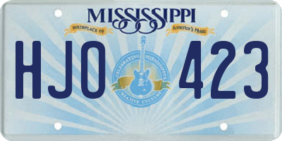 MS license plate HJO423