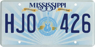 MS license plate HJO426