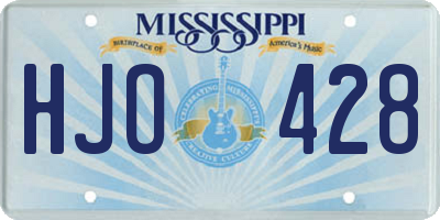 MS license plate HJO428