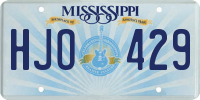 MS license plate HJO429