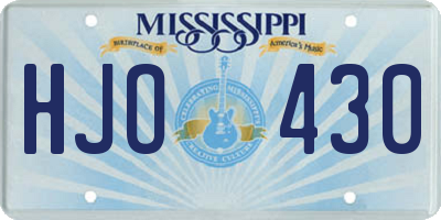 MS license plate HJO430