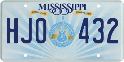 MS license plate HJO432
