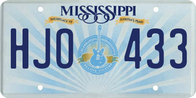 MS license plate HJO433
