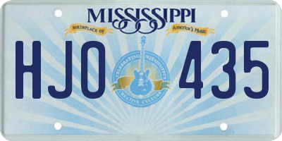 MS license plate HJO435