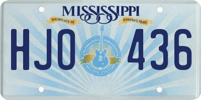 MS license plate HJO436