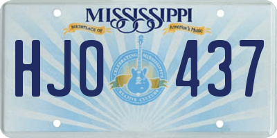 MS license plate HJO437