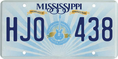 MS license plate HJO438
