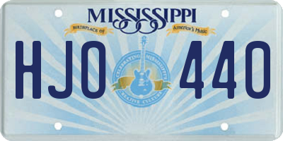 MS license plate HJO440