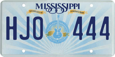 MS license plate HJO444