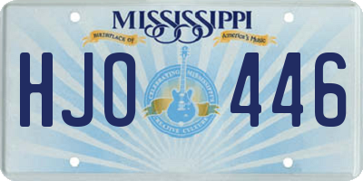 MS license plate HJO446