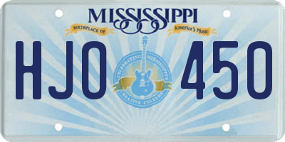 MS license plate HJO450
