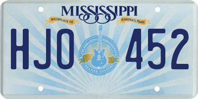 MS license plate HJO452