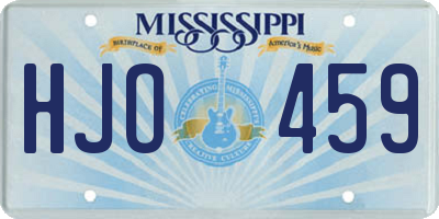 MS license plate HJO459