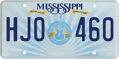 MS license plate HJO460