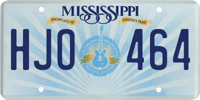 MS license plate HJO464