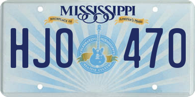MS license plate HJO470