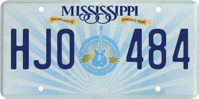 MS license plate HJO484