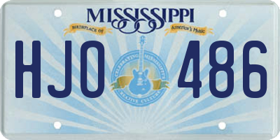 MS license plate HJO486