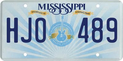 MS license plate HJO489